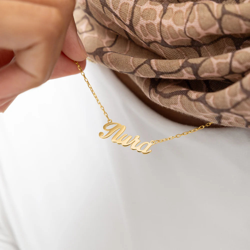 Collier prénom en Argent 925 ou Or 14K